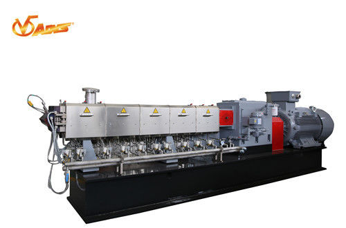 Polymer With Filler CaCo3 Twin Screw Compounder , Talcum Powder Plastic Screw Extruder