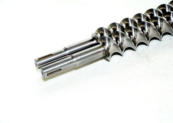 Customized Steel Screw Shaft , Cr - Mo Alloy Twin Screw Extruder Parts
