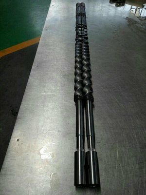 Twin Screw Threaded Shaft , Twin Screw Elements Customized Length / Diameter
