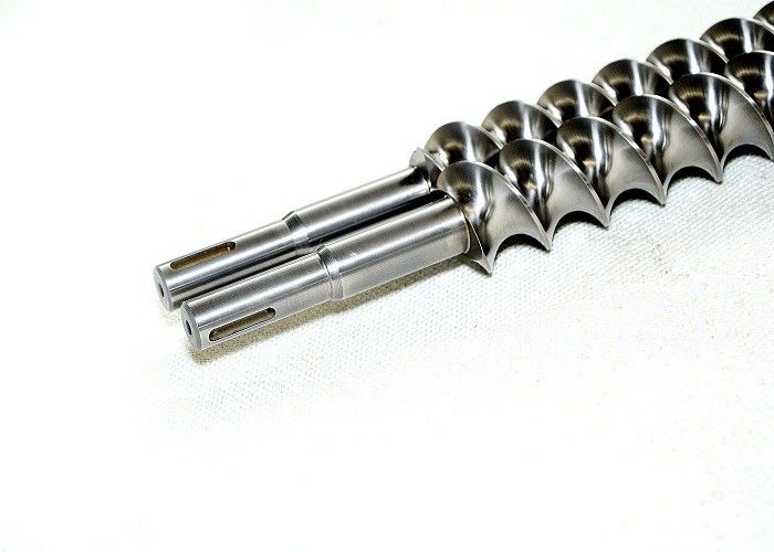 Customized Steel Screw Shaft , Cr - Mo Alloy Twin Screw Extruder Parts